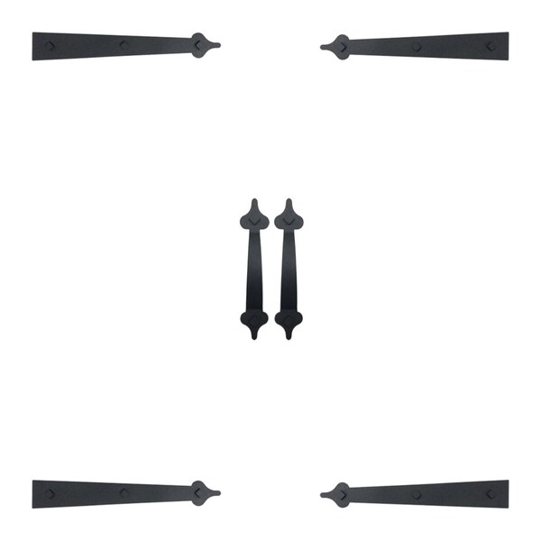 Dura-Lift Standard Ultra-Life Magnetic Decorative Carriage-Style Garage Door Hardware (4 Hinges, 2 Handles) DLADMHL - main